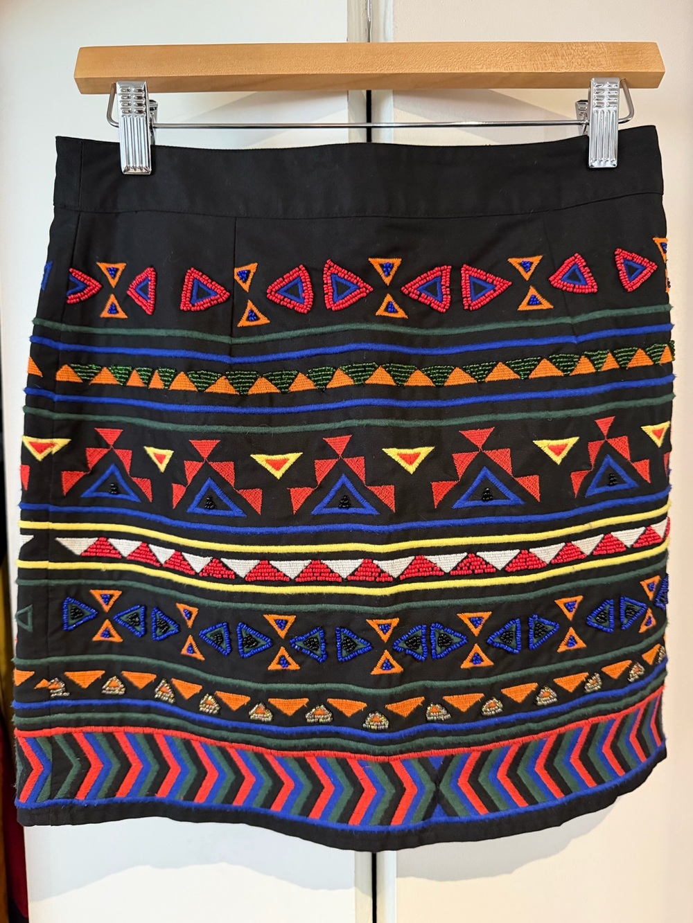 NWT - Sam Edelman Embroidered Beaded Mini Skirt - Size 6